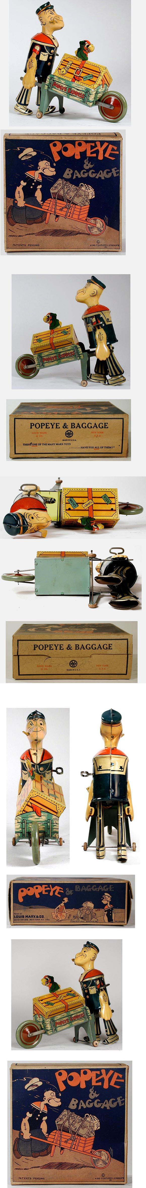 1932 Marx, Popeye & Baggage in Original Box